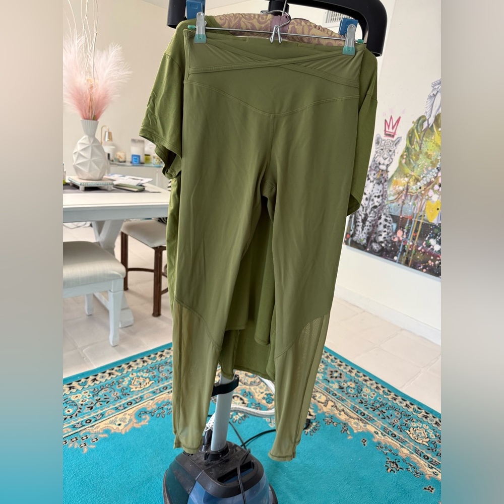 Lululemon Olive Green High-Waist Active Leggings